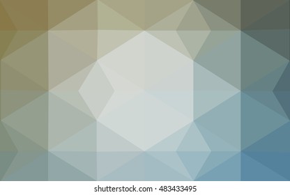 Multicolor blue, yellow, orange polygonal illustration, which consist of triangles. Geometric background in Origami style with gradient. Triangular design for your business.