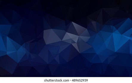Multicolor blue, yellow, orange polygonal illustration, which consist of triangles. Geometric background in Origami style with gradient. Triangular design for your business.
