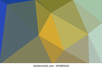 Multicolor blue, yellow, orange polygonal illustration, which consist of triangles. Geometric background in Origami style with gradient. Triangular design for your business.