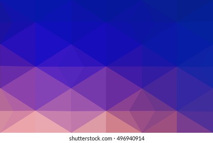 Multicolor blue, yellow, orange polygonal illustration, which consist of triangles. Geometric background in Origami style with gradient. Triangular design for your business.