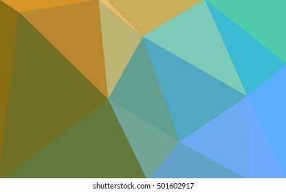 Multicolor blue, yellow, orange polygonal illustration, which consist of triangles. Geometric background in Origami style with gradient. Triangular design for your business.