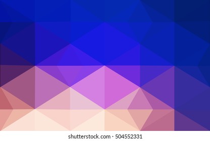 Multicolor blue, yellow, orange polygonal illustration, which consist of triangles. Geometric background in Origami style with gradient. Triangular design for your business.