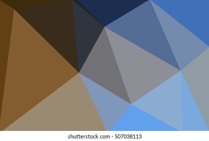 Multicolor blue, yellow, orange polygonal illustration, which consist of triangles. Geometric background in Origami style with gradient. Triangular design for your business.