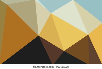 Multicolor blue, yellow, orange polygonal illustration, which consist of triangles. Geometric background in Origami style with gradient. Triangular design for your business.
