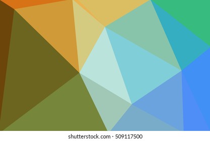 Multicolor blue, yellow, orange polygonal illustration, which consist of triangles. Geometric background in Origami style with gradient. Triangular design for your business.