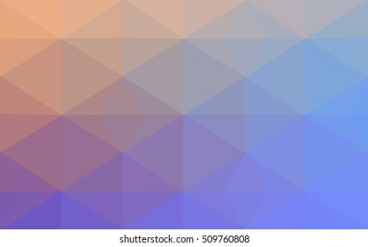 Multicolor blue, yellow, orange polygonal illustration, which consist of triangles. Geometric background in Origami style with gradient. Triangular design for your business.