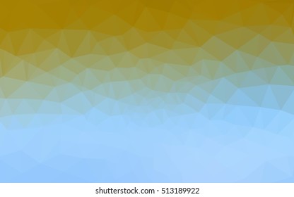 Multicolor blue, yellow, orange polygonal illustration, which consist of triangles. Geometric background in Origami style with gradient. Triangular design for your business.
