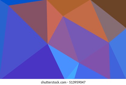 Multicolor blue, yellow, orange polygonal illustration, which consist of triangles. Geometric background in Origami style with gradient. Triangular design for your business.