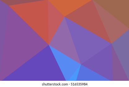 Multicolor blue, yellow, orange polygonal illustration, which consist of triangles. Geometric background in Origami style with gradient. Triangular design for your business.