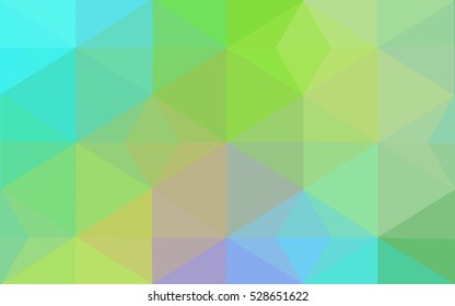 Multicolor blue, yellow, orange polygonal illustration, which consist of triangles. Geometric background in Origami style with gradient. Triangular design for your business.