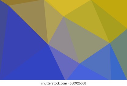 Multicolor blue, yellow, orange polygonal illustration, which consist of triangles. Geometric background in Origami style with gradient. Triangular design for your business.