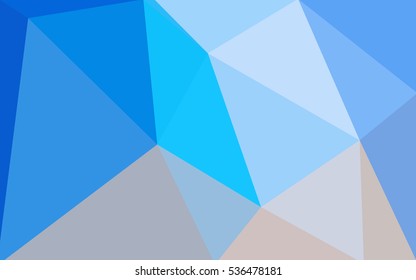 Multicolor blue, yellow, orange polygonal illustration, which consist of triangles. Geometric background in Origami style with gradient. Triangular design for your business.