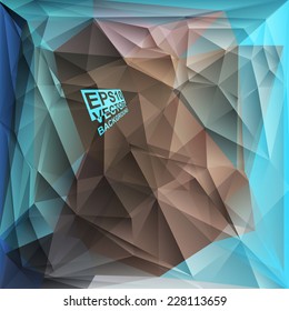 Multicolor ( Blue,Brown ) Design Templates. Geometric Triangular Abstract Modern Vector Background. 