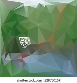 Multicolor ( Blue,Green,Brown ) Design Templates. Geometric Triangular Abstract Modern Vector Background. 
