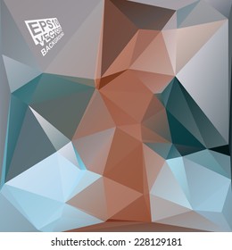 Multicolor ( Blue,Green,Brown,Gray ) Design Templates. Geometric Triangular Abstract Modern Vector Background. 