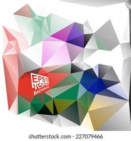 Multicolor ( Blue,Red,Green ) Design Templates. Geometric Triangular Abstract Modern Vector Background. 