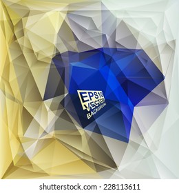 Multicolor ( Blue,Yellow ) Design Templates. Geometric Triangular Abstract Modern Vector Background. 