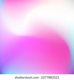 Malla de gradiente rosado de giro de curva líquida multicolor. Papel de escritorio dinámico brillante y ondulado de agua ligera. Fondo de degradado colorido intenso de neón fluido. Superficie suave vibrante de color pastel del cielo.
