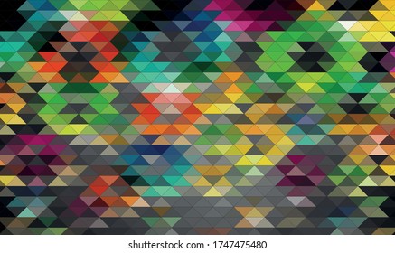 Multicolor blurry background with diamond grid. Vector Abstract Background. Triangle Background. Vector illustration