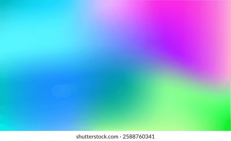 Multicolor blurry colorful gradient mesh background. Blue, Red, Green and Pink gradient. Vector illustration