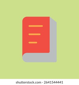 Multicolor book icon for e-books, school projects, and reading applications.