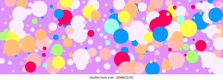 Multicolor Bordo Rainbow White Color Print. Vibrant Pastel Play Indigo Purple Children Textile. Blue Beige Red Bright Green Kids Background. Violet Dark Pink Circles Yellow Wallpaper.