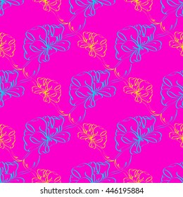 Multicolor bow and ribbon bright seamless pattern.