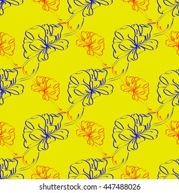 Multicolor bow and ribbon bright seamless pattern.