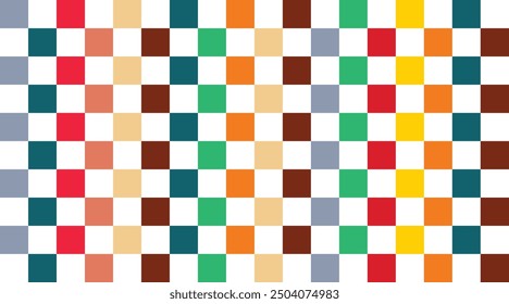 multicolor boxes pattern design colorful chess game texture fabric cloth fashion design