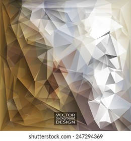 Multicolor ( Brown, Gray, White ) Design Templates. Geometric Triangular Abstract Modern Vector Background. 