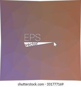 Multicolor brown, pink geometric rumpled triangular low poly style gradient illustration graphic background. Vector polygonal design for your business.