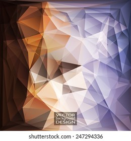 Multicolor ( Brown, Violet, Purple ) Design Templates. Geometric Triangular Abstract Modern Vector Background. 
