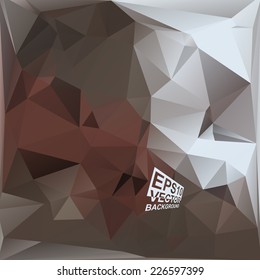 Multicolor ( Brown,Blue,Gray ) Design Templates. Geometric Triangular Abstract Modern Vector Background. 