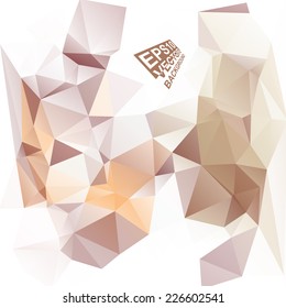 Multicolor ( Brown,Rose,White,Coffee ) Design Templates. Geometric Triangular Abstract Modern Vector Background. 