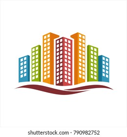 Multicolor building vector design