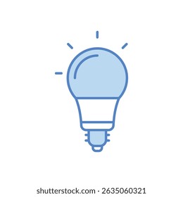 Icono de bombilla multicolor Vector Ilustración de stock