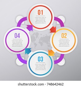 Multicolor Business Infographic Design Template. For Assets and Creative Works. Business illustration