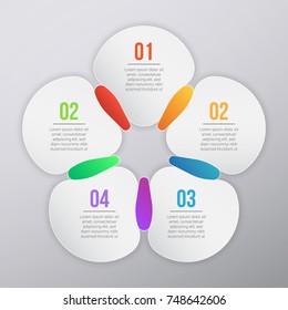 Multicolor Business Infographic Design Template. For Assets and Creative Works. Businessman illustration