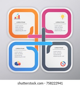 Multicolor Business Infographic Design Template. For Assets and Creative Works.