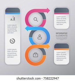 Multicolor Business Infographic Design Template. For Assets and Creative Works.