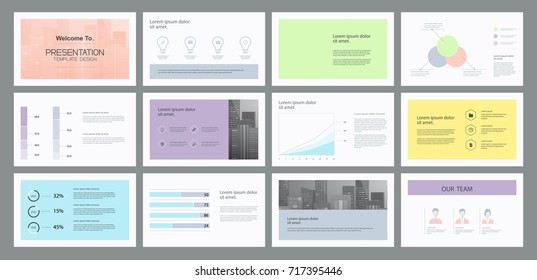 multi-color business presentation template design  and page layout design for brochure ,book , magazine,annual report and company profile , with infographic elements graph
