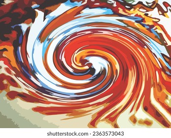 Multicolor cartoon wave for backgrounds or textures. Cool vortex blurred backdrop for interior solutions, fashion trends, business concepts, scrapbooking, covers, posters or prints, textiles, etc. 