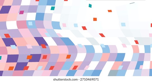 Patrón sin fisuras de tablero de ajedrez multicolor. Ilustración vectorial psicodélica retro a cuadros aislada sobre fondo blanco.