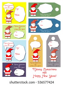 multicolor Christmas Tags