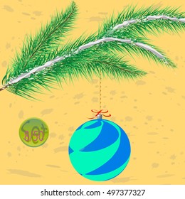 A multicolor Christmas tree bauble decoration with ornament.