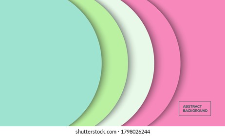 Papel circular multicolor cortar ilustración vectorial de fondo abstracto mejor para fondo, póster y fondo de pantalla