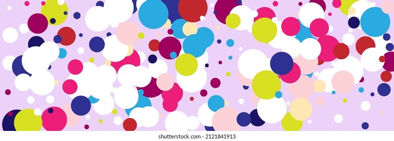 Multicolor Circles Pastel Red Yellow Purple Illustration. Children Color Indigo Dark Play Background. Rainbow White Pink Beige Kids Print. Vivid Blue Bright Vibrant Violet Green Textile.