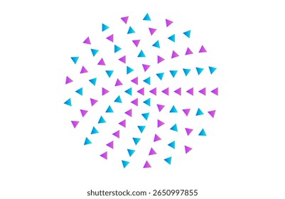 Multicolor Circular Geometric Composition – Tech-Style Abstract Background with Symmetrical   Triangles for Posters , UI Design Backgrounds, Web Art, and Presentations