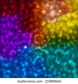 Multicolor circular mosaic of stones, abstract background. vector