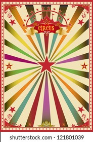 Multicolor circus. A wonderful circus poster for a big party !